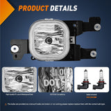 Nilight Fog Lights Assembly Compatible with 2008 2009 2010 FORD F-250 F-350 F-450 F-550 F250 F350 F450 F550 SUPER DUTY Clear Lens w/H10 12V 42W Bulbs, view 2