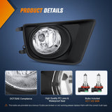 Nilight Fog Lights Assembly Compatible with 2012 2013 2014 2015 Toyota Tacoma Clear Lens Driver and Passenger Side H11 12V 55W Bulbs, view 2