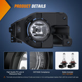 Nilight Fog Lights Assembly Compatible with 2013 2014 2015 Ford Explorer w/H11 12V 55W Bulbs Clear Lens Driver and Passenger Side, view 2