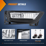 Nilight Fog Lights Assembly Compatible with 2013 2014 2015 Honda Accord (4-door Sedan) w/H8 12V 25W Bulbs Clear Lens Driver and Passenger Side, view 2