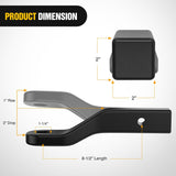 Nilight Forged Trailer Hitch Mount Fits 2 Inch Receiver Square 5/8 Inch Hitch Pin Clip 17000 lbs 2 Inch Drop, 1-1/4 Inch Hole, Gloss Black Powder Coat, view 2