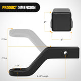 Nilight Forged Trailer Hitch Mount Fits 2 Inch Receiver Square 5/8 Inch Hitch Pin Clip 17000 lbs 4 Inch Drop, 1-1/4 Inch Hole, Gloss Black Powder Coat, view 2