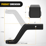 Nilight Forged Trailer Hitch Mount Fits 2 Inch Receiver Square 5/8 Inch Hitch Pin Clip 17000 lbs 6 Inch Drop, 1-1/4 Inch Hole, Gloss Black Powder Coat, view 2