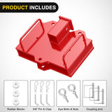 Nilight Forklift Trailer Hitch Attachment Fits 2 Inch Receiver 6500 LBS Capacity Clamp on Dual Pallet Forks Forklift Tow Hitch Attachment Universal Forklift Ball Hitch Mount Trailer Towing Adapter, view 3