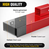 Nilight Forklift Trailer Hitch Attachment Fits 2 Inch Receiver Clamp on Pallet Fork Trailer Towing Adapter with Safety Chain & Hook Red, view 3
