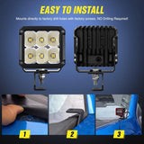 Nilight Front A-Pillar Ditch Light Hood Mounts For 2017 2018 2019 2020 2021 2022 2023 Ford F150 Raptor | 2015 2016 2017 2018 2019 2020 2021 2022 2023 F150, view 4