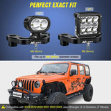 Nilight Front A-Pillar Hood Cowl Mounts For 2018 2019 2020 2021 2022 2023 Jeep Wrangler JL/JLU 2020 2021 2022 2023 Gladiator JT, view 5