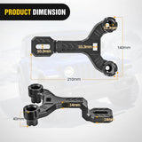 Nilight Front A-Pillar Dual Hood Mounts For 2018 2019 2020 2021 2022 2023 Jeep Wrangler JL/JLU 2020 2021 2022 2023 Gladiator JT, view 2
