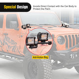 Nilight Front A-Pillar Dual Hood Mounts For 2018 2019 2020 2021 2022 2023 Jeep Wrangler JL/JLU 2020 2021 2022 2023 Gladiator JT, view 4