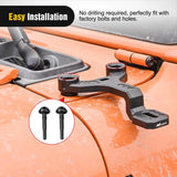 Nilight Front A-Pillar Dual Hood Mounts For 2018 2019 2020 2021 2022 2023 Jeep Wrangler JL/JLU 2020 2021 2022 2023 Gladiator JT, view 6