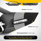 Nilight Front and Rear Bumper Compatible for 1987-2006 Wrangler TJ & YJ Rock Crawler Bumper with Hitch Receiver Winch Plate LED Lights D-Rings,Upgraded Textured Black, view 6