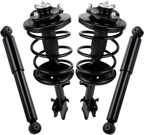 Nilight Front and Rear Struts Shocks Complete Assembly Kit Fit for Honda Pilot 2003-2008 Acura MDX 2001 2002, Pair Front Struts Coil Spring & 2 Rear Shock Absorber Replace OE#171451 171452 37246, 4PCS