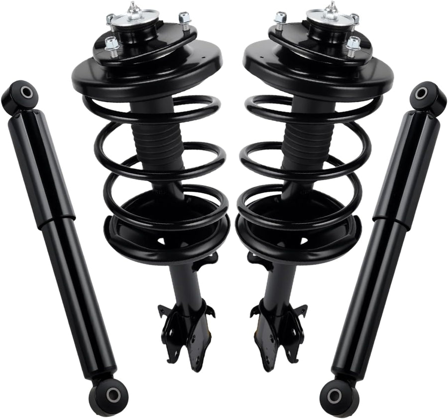 Nilight Front and Rear Struts Shocks Complete Assembly Kit Fit for Honda Pilot 2003-2008 Acura MDX 2001 2002, Pair Front Struts Coil Spring & 2 Rear Shock Absorber Replace OE#171451 171452 37246, 4PCS