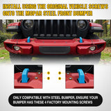 Nilight Front Brush Guard, Compatible with 2018-2025 Jeep Wrangler JL, 2019-2025 Gladiator JT, Steel Bar Grille Guard Fits Factory Rubicon Steel Bumper,3.12 inch Height to Clear Winch, view 6