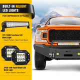 Nilight Front Bumper Compatible for 2011 2012 2013 2014 2015 2016 Ford 3rd Gen F250 F350 F450 with Winch Plate Sensor Holes 3 LED Lights and D-rings, view 5