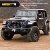 Nilight Front Bumper Grill Cover for 2018 2019 2020 2021 2022 2023 2024 2025 Wrangler JL and Gladiator JT with LED Amber Lights Matte Black, view 5