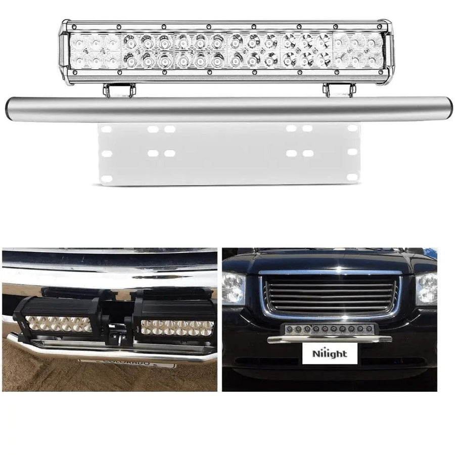 Nilight Front Bumper License Plate Mount Bracket Holder
