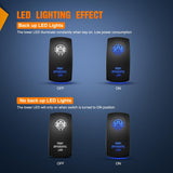 Nilight Front Differential Lock Rocker Switch Led Light Bar 5 Pin Laser On Off SPST Switches 20A/12V 10A/24V Blue with Jumper Wires Set for Cars Trucks Boats ATVs UTVs RVs, view 3