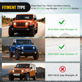 Nilight Front Grille Cover for 2018 2019 2020 2021 2022 2023 2024 2025 Wrangler JL and Gladiator JT with LED Amber Lights Matte Black, view 5