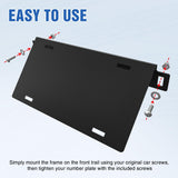 Nilight Front License Plate Bracket Fit for Ford Bronco 2/4 Door 2021-2026 | for 2021-2024 2025 2026 Steel License Plate Mounting Holder Heavy-Duty Modular Bumper no Drilling Required Rattle-Free Black, view 4