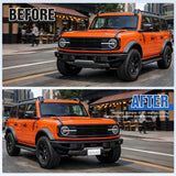 Nilight Front License Plate Bracket Fit for Ford Bronco 2/4 Door 2021-2026 | for 2021-2024 2025 2026 Steel License Plate Mounting Holder Heavy-Duty Modular Bumper no Drilling Required Rattle-Free Black, view 6