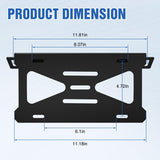 Nilight Front License Plate Bracket fit for Ford Bronco 2/4 Door 2021-2026 | for 2021-2025 2026 Steel License Plate Mounting Holder for Heavy-Duty Modular Bumper no Drilling Required Rattle-Free Black, view 2
