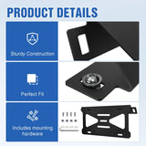 Nilight Front License Plate Bracket fit for Ford Bronco 2/4 Door 2021-2026 | for 2021-2025 2026 Steel License Plate Mounting Holder for Heavy-Duty Modular Bumper no Drilling Required Rattle-Free Black, view 5