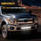 Nilight Front Lower Hidden Bumper Mounting Brackets for 20-22inch Straight LED Light Bar Compatible with 2011-2016 Ford F250 F350 F450, view 6