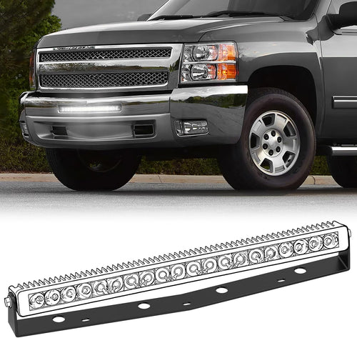 Nilight Front Lower Hidden Bumper Mounting Brackets for 22inch Single Row LED Light Bar Compatible with 2007-2013 Chevy Silverado 1500 and 2007-2010 Silverado 2500 3500 HD