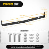 Nilight Front Lower Hidden Bumper Mounting Brackets for 22inch Single Row LED Light Bar Compatible with 2007-2013 Chevy Silverado 1500 and 2007-2010 Silverado 2500 3500 HD, view 2