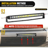Nilight Front Lower Hidden Bumper Mounting Brackets for 22inch Single Row LED Light Bar Compatible with 2007-2013 Chevy Silverado 1500 and 2007-2010 Silverado 2500 3500 HD, view 4