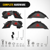 Nilight Front & Rear Inner Fender Liners Wheel Cover Fit for 2007 2008 2009 2010 2011 2012 2013 2014 2015 2016 2017 2018 Wrangler JK JKU 4WD (4-Door/2-Door), view 3