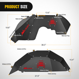 Nilight Front & Rear Inner Fender Liners Wheel Cover Fit for Wrangler JL JLU2018 2019 2020 2021 2022 2023 2024 2025 (4-Door/2-Door) Unlimited Bolt-on Style Fender Flares Splash Guards, view 2