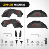 Nilight Front & Rear Inner Fender Liners Wheel Cover Fit for Wrangler JL JLU2018 2019 2020 2021 2022 2023 2024 2025 (4-Door/2-Door) Unlimited Bolt-on Style Fender Flares Splash Guards, view 3