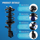 Nilight Front Struts Shocks Complete Assembly Kit Compatible with Honda CR-V CRV 2.4L 2002 2003 2004 2005 2006, Front Shock Absorber Strut Coil Spring Assembly Pair Replacement OE# 172144 172143, 2PCS, view 4