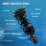 Nilight Front Struts Shocks Complete Assembly Kit Compatible with Nissan Versa 2007-2011 ALL Models, Versa 1.8L 2012 Front Shock Absorber Strut Coil Spring Assembly Pair Replace OE#172351 172352, 2PCS, view 3