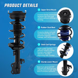 Nilight Front Struts Shocks Complete Assembly Kit Compatible with Nissan Versa 2007-2011 ALL Models, Versa 1.8L 2012 Front Shock Absorber Strut Coil Spring Assembly Pair Replace OE#172351 172352, 2PCS, view 4