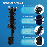 Nilight Front Struts Shocks Complete Assembly Kit Fit for Honda CR-V 2.4L L4 2007 2008 2009 2010-2014 (Exc.Touring), Front Shock Absorber Strut Coil Spring Assembly Pair Replace OE#272492 272491, 2PCS, view 4