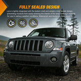 Nilight 2007-2017 Jeep Patriot Front Turn Signals Light Clear Amber Driver Side, view 5