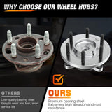 Nilight Front Wheel Bearing and Hub Assembly for Ford F-150 Ford Expedition Lincoln Navigator 2011 2012 2013 2014 4WD, 6 Lugs-515142 2Pack, view 6