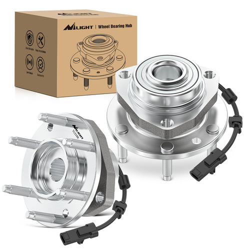 Nilight Front Wheel Bearing Hub Assembly for GMC Envoy XL XUV 2002 2003 2004 2005 2006 2007 2008 2009, Chevy Trailblazer EXT SSR Olds Bravada Isuzu Ascender Buick Rainier with 6-Lug, OEM 513188