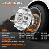 Nilight Front Wheel Bearing Hubs Assembly for GMC Chevy Silverado Sierra Avalanche 1999 2000 2001 2002 2003 2004 2005 2006, Yukon XL Suburban 1500 Tahoe Cadillac Escalade with 6-Lug, OEM 515036, view 6