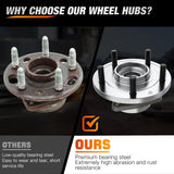 Nilight Front Wheel Bearing Hubs for Dodge Grand Caravan 2008-2016 W/ABS | For 2008-2016 Chrysler Town & Country, 2009-2014 VW Routan, Direct Replacement-2Pack, view 3