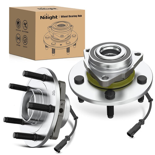 Nilight Front Wheel Bearing Hubs for Dodge Ram 1500 2009-2010, W/ABS-2Pack | Direct Replacement, Smooth & Quiet Operation, Heavy-Duty Construction