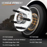 Nilight Front Wheel Bearing Hubs for Dodge Ram 1500 2009-2010, W/ABS-2Pack | Direct Replacement, Smooth & Quiet Operation, Heavy-Duty Construction, view 4