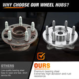 Nilight Front Wheel Bearing Hubs for Ford F-150 2005 2006 2007 2008 4WD | For 2005-2008 Ford Lobo and 2006-2008 Lincoln Mark LT, Direct Replacement, Smooth & Quiet Operation-2Pack, view 3