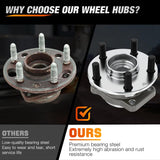Nilight Front Wheel Bearing Hubs for Subaru Outback 2005-2014-2Pack | For 2005-2014 Subaru Legacy Front, Direct Replacement, Heavy-Duty Construction, view 3