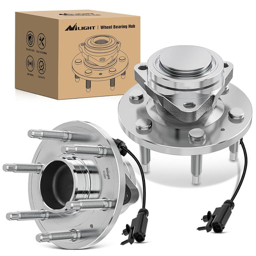 Nilight Front Wheel Hub and Bearing Assembly for 2007–2014 Chevy Tahoe Suburban 1500, 2007–2013 Silverado 1500 (New Body Style), GMC Yukon XL Sierra 1500, Cadillac Escalade ESV (2WD), 515097-2Pack
