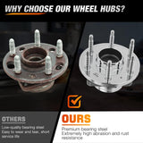 Nilight Front Wheel Hub and Bearing Assembly for 2007–2014 Chevy Tahoe Suburban 1500, 2007–2013 Silverado 1500 (New Body Style), GMC Yukon XL Sierra 1500, Cadillac Escalade ESV (2WD), 515097-2Pack, view 4