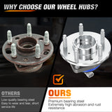 Nilight Front Wheel Hub and Bearing Assembly for Chevy Impala 2000 2002 2003 2004 2005 2006 2007-2011, Buick Lacrosse Allure 2005–2009, Cadillac DTS Eldorado, Buick Century, 5 Lug w/ABS, OEM 513121, view 4